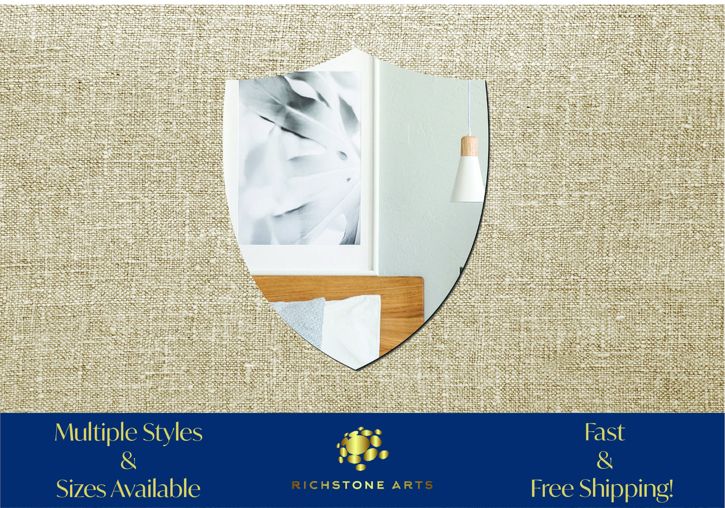 Decoration Shield Shaped Acrylic Mirror | Many Shapes Available