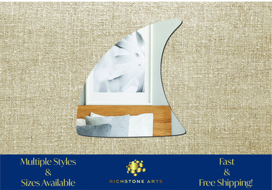 Decoration Shark Fin Shaped Acrylic Mirror | Many Shapes Available