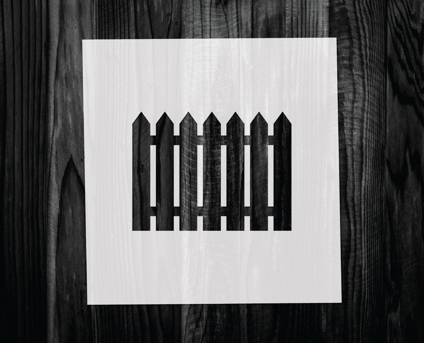 Picket Fence Stencil, Mylar reusable stencil, Stencil, FAST SHIPPING