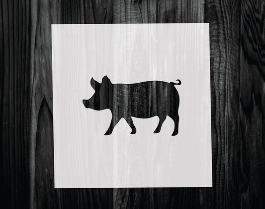 Pig Stencil, Mylar reusable stencil, Stencil, FAST SHIPPING