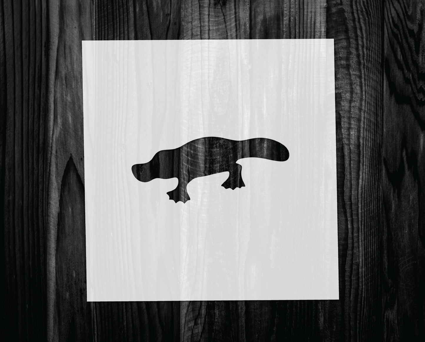 Platypus Stencil, Mylar reusable stencil, Stencil, FAST SHIPPING