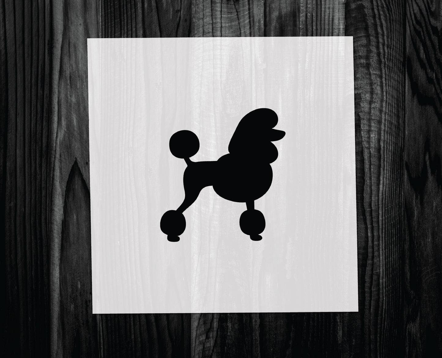 Poodle Stencil, Mylar reusable stencil, Stencil, FAST SHIPPING