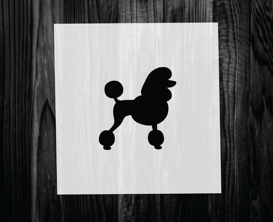 Poodle Stencil, Mylar reusable stencil, Stencil, FAST SHIPPING