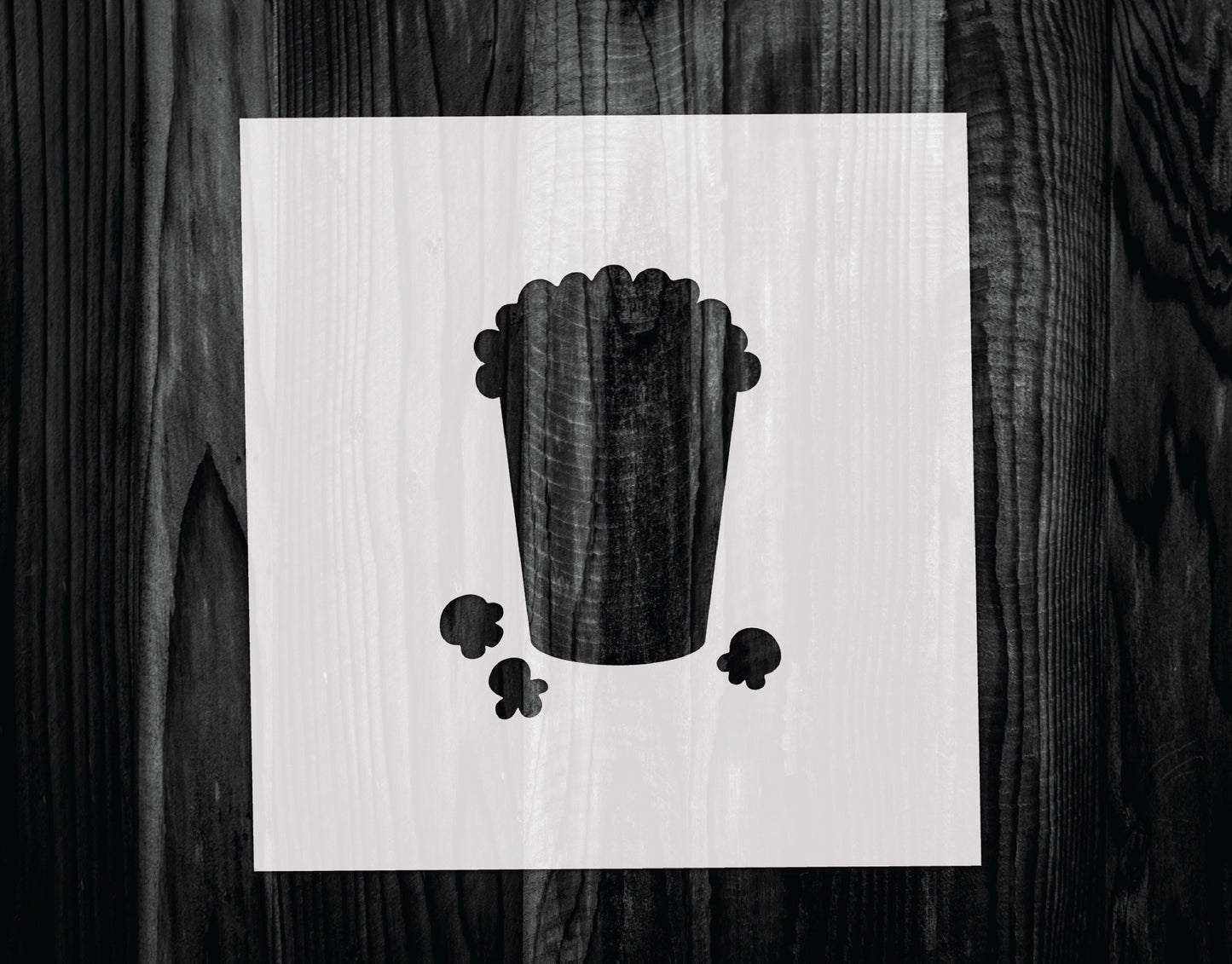 Popcorn Stencil, Mylar reusable stencil, Stencil, FAST SHIPPING