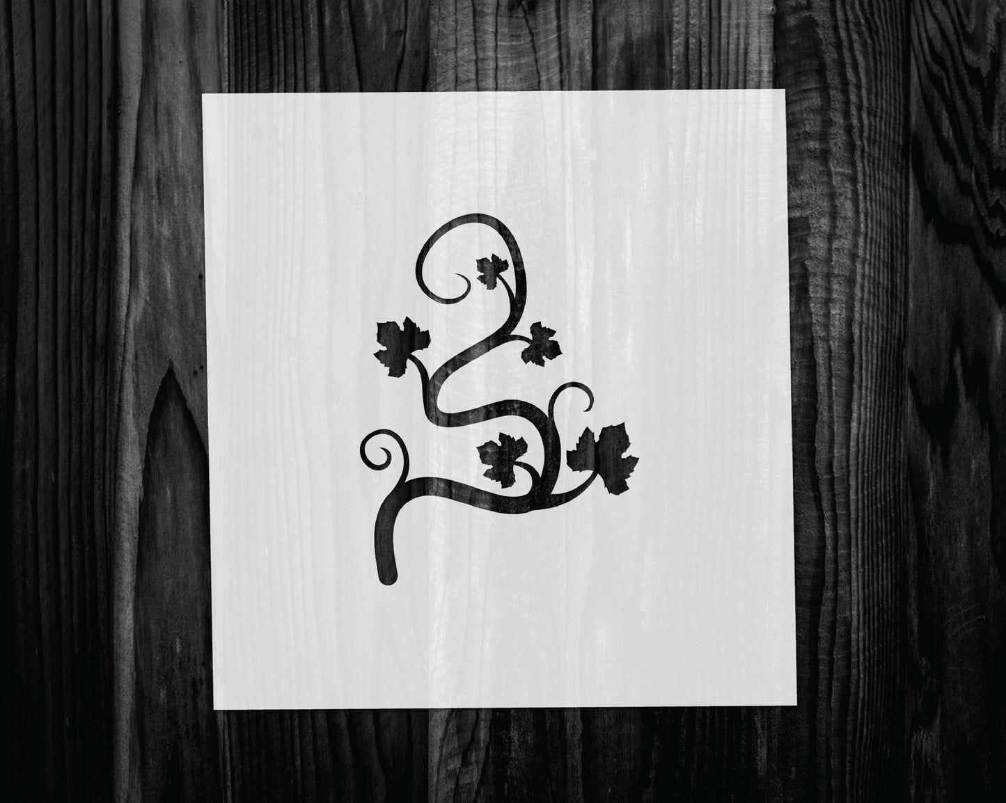 Pumpkin Vine Stencil, Mylar reusable stencil, Stencil, FAST SHIPPING