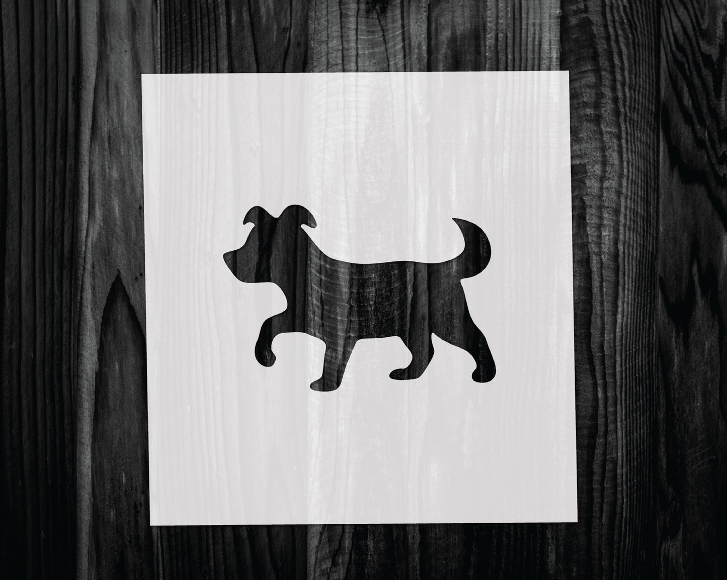 Puppy Stencil, Mylar reusable stencil, Stencil, FAST SHIPPING