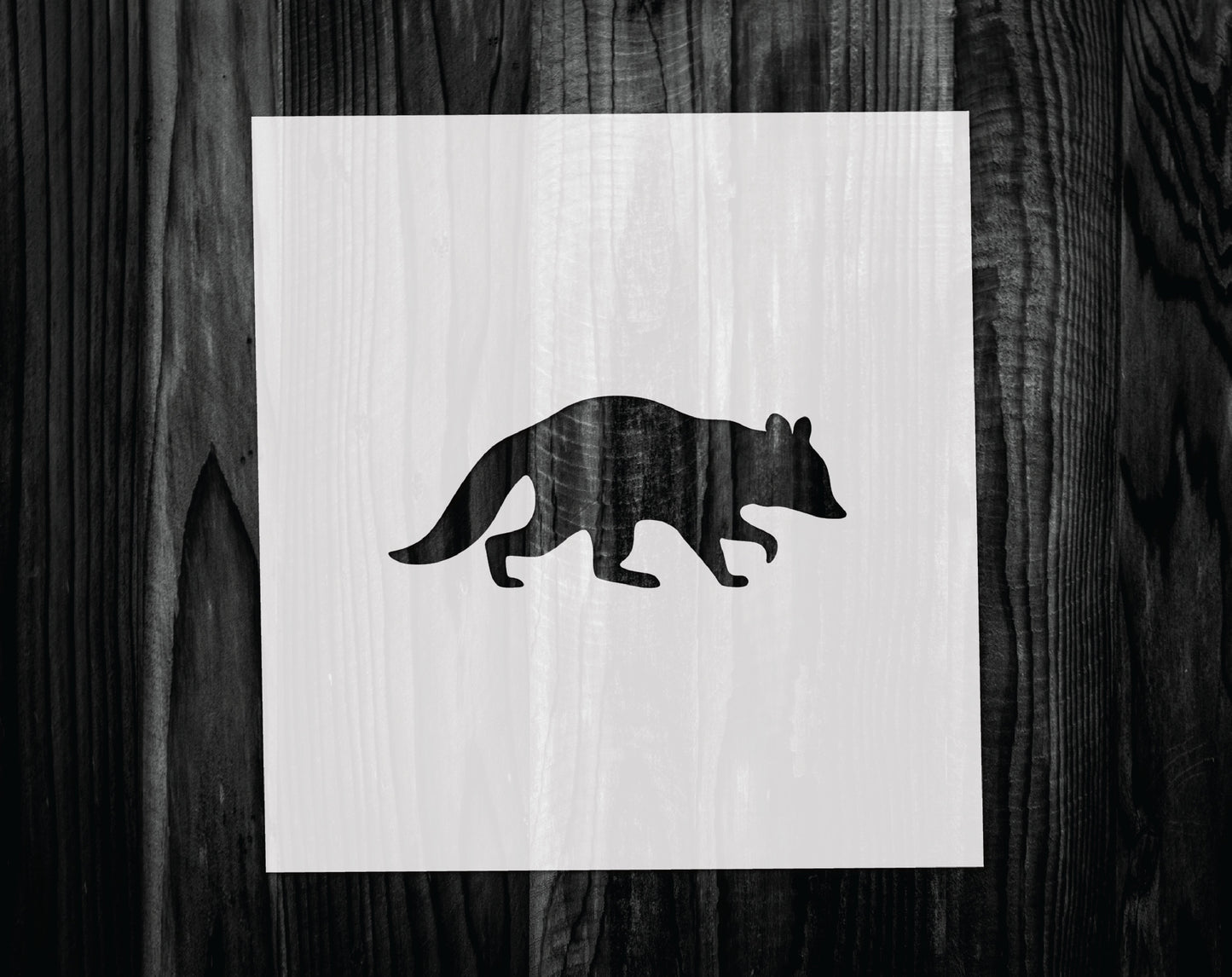 Raccoon Stencil, Mylar reusable stencil, Stencil, FAST SHIPPING