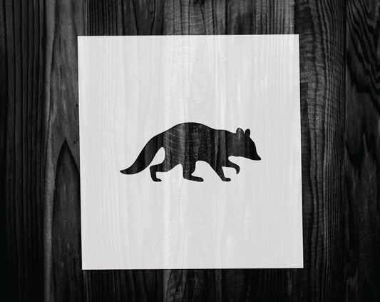 Raccoon Stencil, Mylar reusable stencil, Stencil, FAST SHIPPING