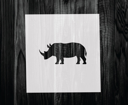 Rhinoceros Stencil, Mylar reusable stencil, Stencil, FAST SHIPPING