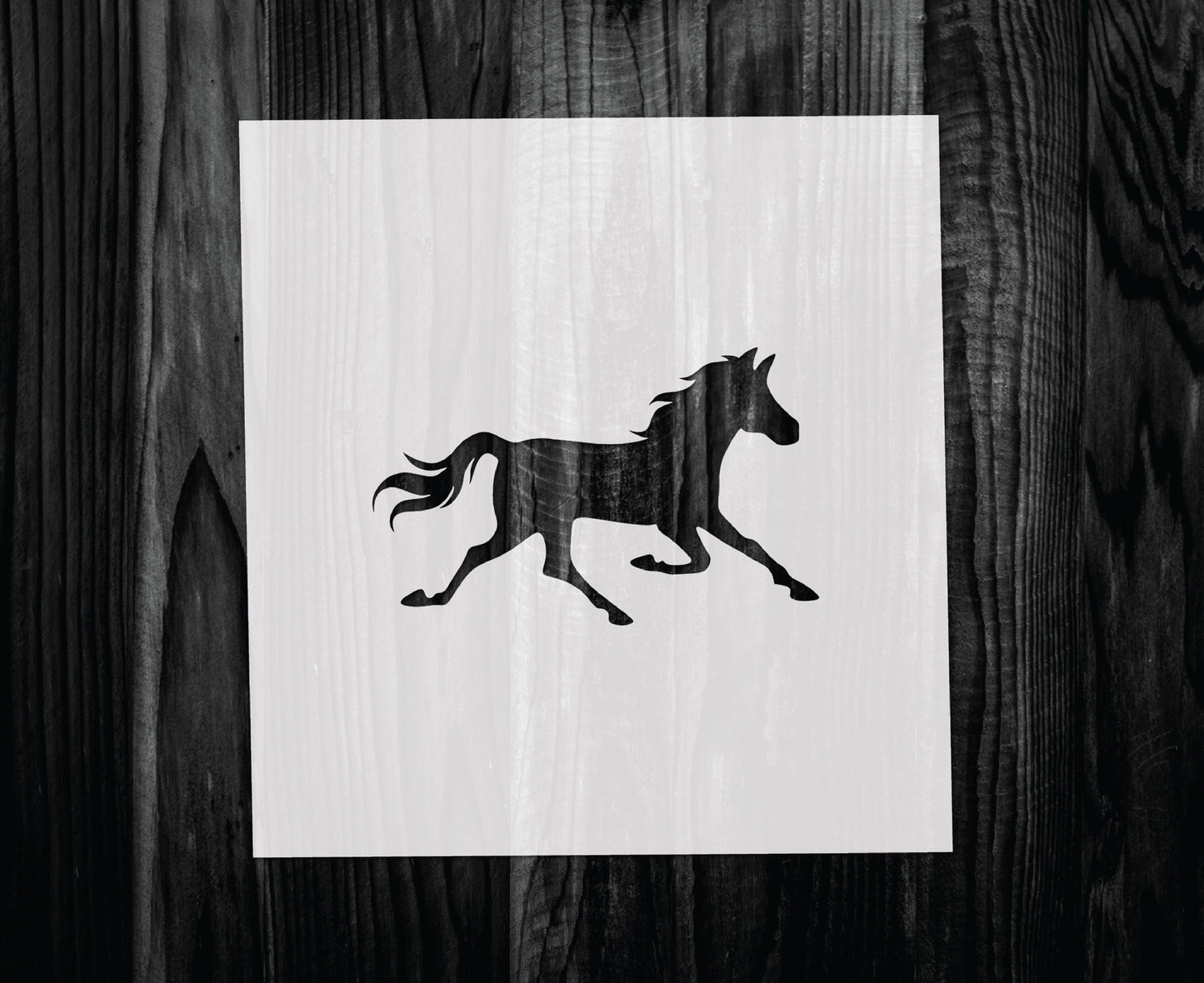 Running Horse Stencil, Mylar reusable stencil, Stencil, FAST SHIPPING