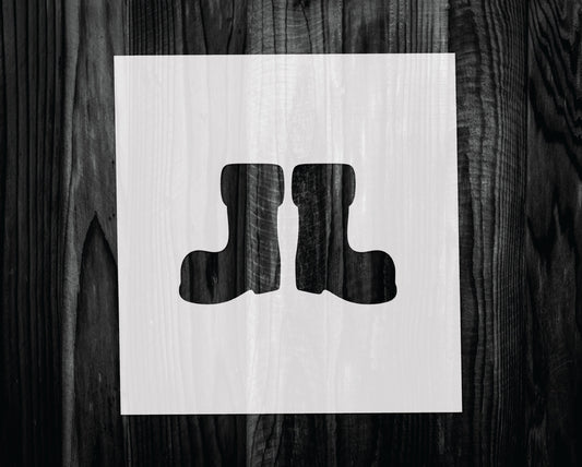 Santa Boots Stencil, Mylar reusable stencil, Stencil, FAST SHIPPING