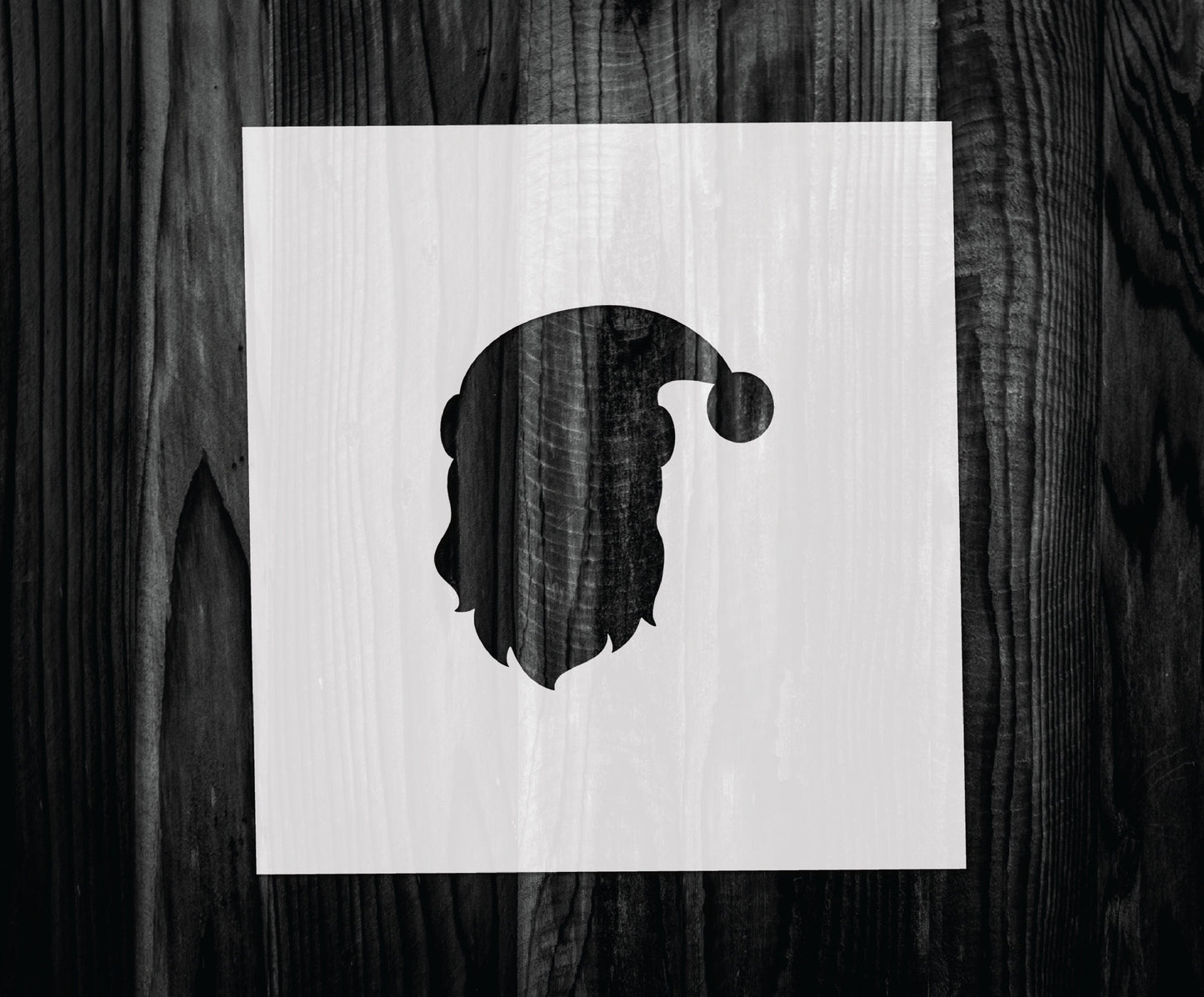 Santa head Stencil, Mylar reusable stencil, Stencil, FAST SHIPPING