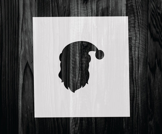 Santa head Stencil, Mylar reusable stencil, Stencil, FAST SHIPPING