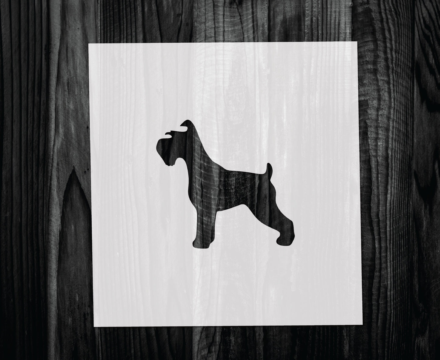 Schnauzer Stencil, Mylar reusable stencil, Stencil, FAST SHIPPING
