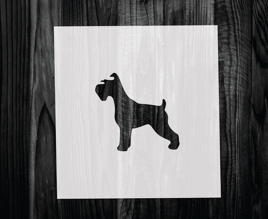 Schnauzer Stencil, Mylar reusable stencil, Stencil, FAST SHIPPING