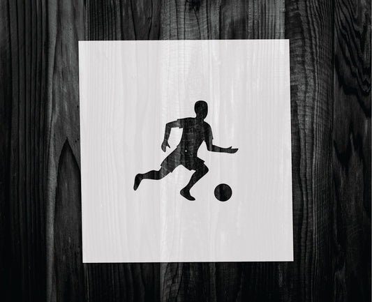Soccer Player Stencil, Mylar reusable stencil, Stencil, FAST SHIPPING