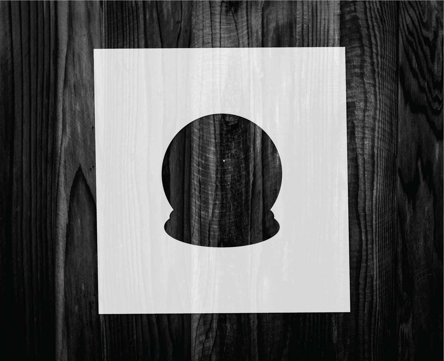 Snow Globe Stencil, Mylar reusable stencil, Stencil, FAST SHIPPING