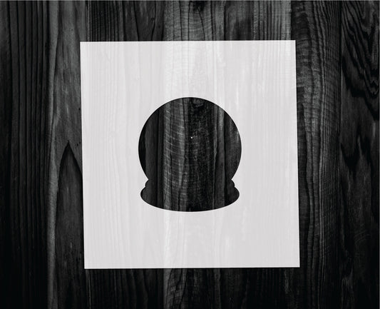 Snow Globe Stencil, Mylar reusable stencil, Stencil, FAST SHIPPING