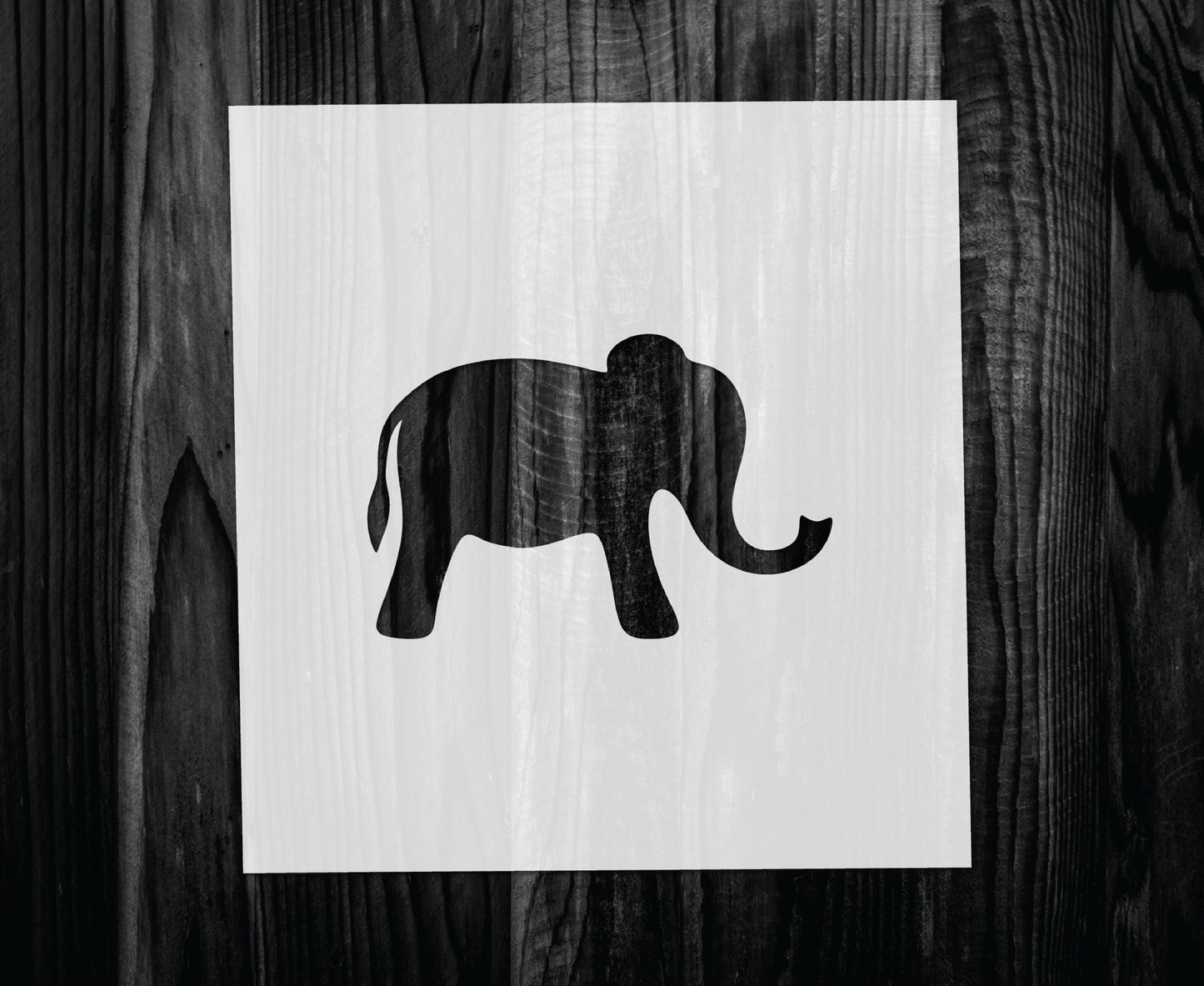 Simple Elephant Stencil, Mylar reusable stencil, Stencil, FAST SHIPPING