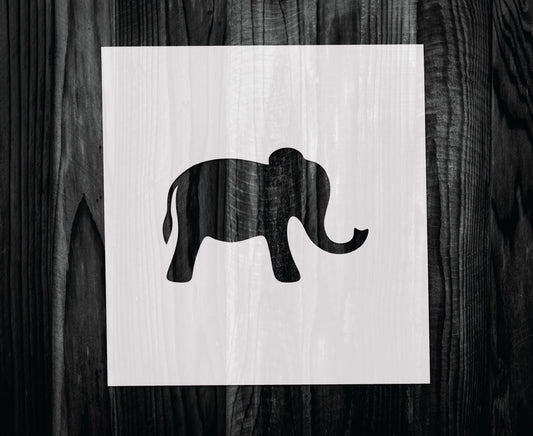 Simple Elephant Stencil, Mylar reusable stencil, Stencil, FAST SHIPPING