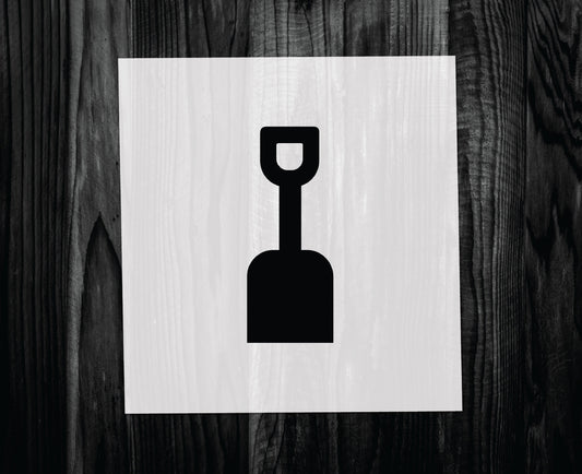 Shovel Stencil, Mylar reusable stencil, Stencil, FAST SHIPPING