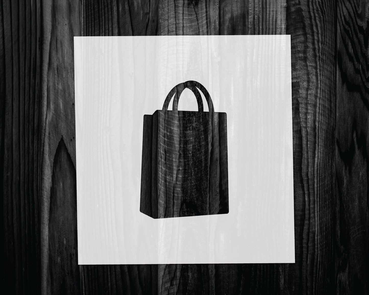 Shopping Bag Stencil, Mylar reusable stencil, Stencil, FAST SHIPPING
