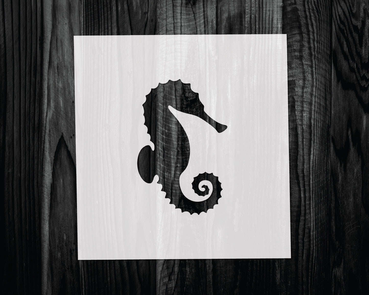 Seahorse Stencil, Mylar reusable stencil, Stencil, FAST SHIPPING