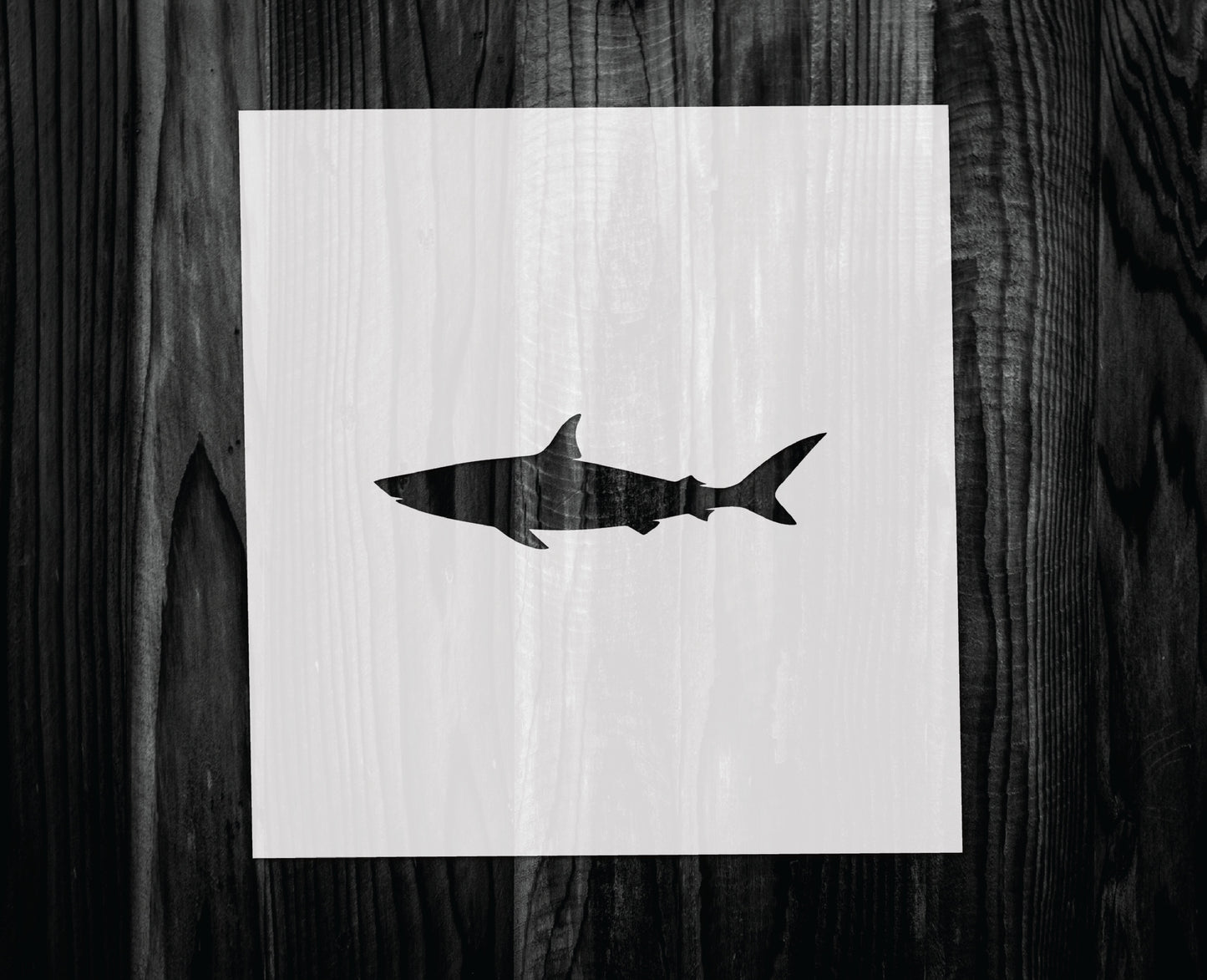 Shark Stencil, Mylar reusable stencil, Stencil, FAST SHIPPING