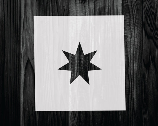 Seven Pointed Star Stencil, Mylar reusable stencil, Stencil, FAST SHIPPING