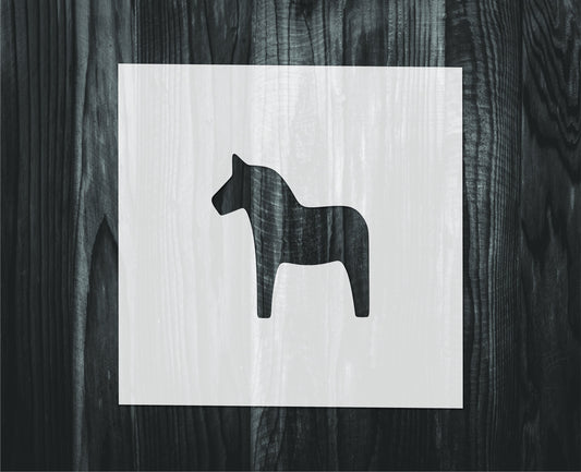 Dala horse stencil, Mylar reusable stencil, Stencil, FAST SHIPPING