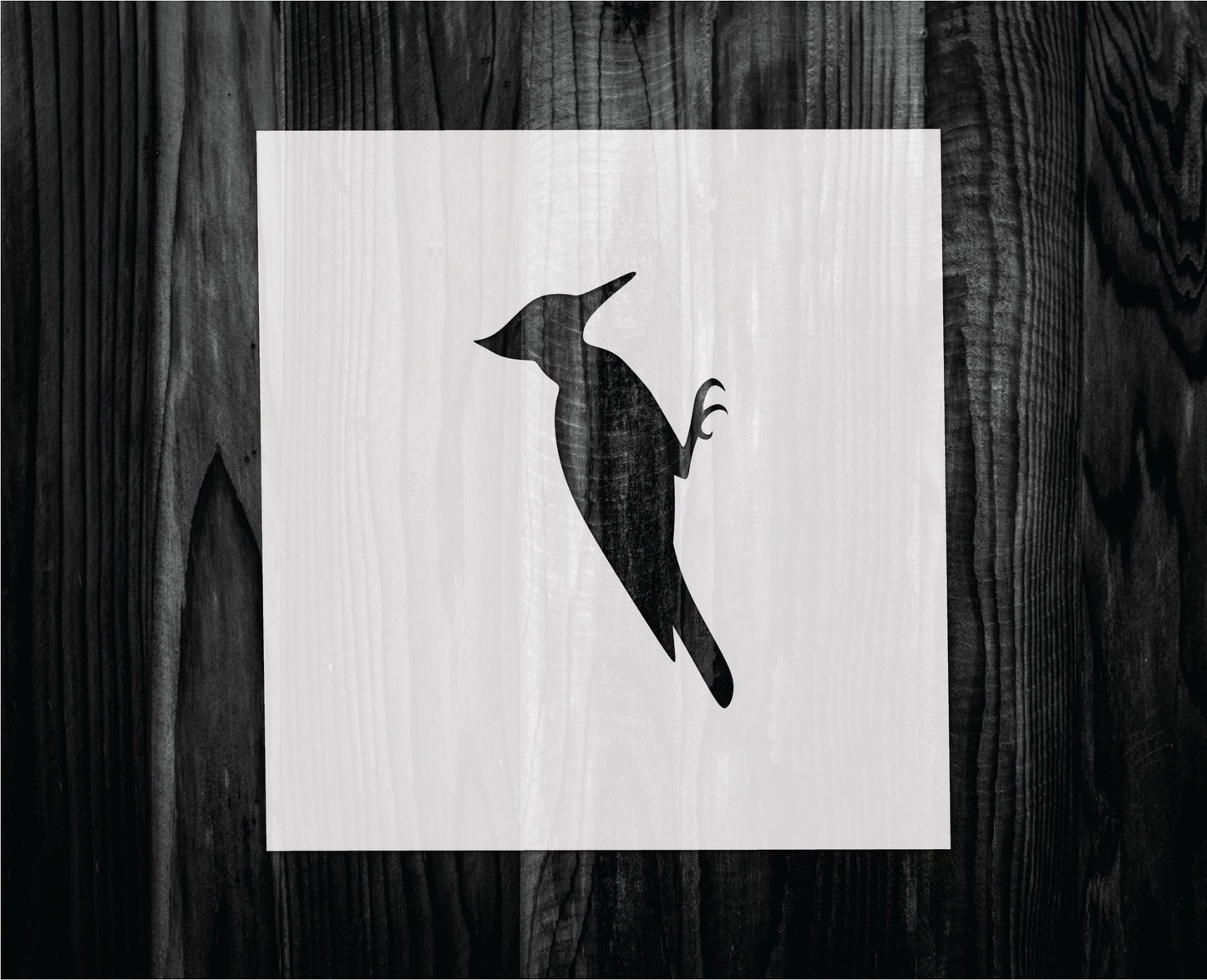 Woodpecker stencil, Mylar reusable stencil, Stencil, FAST SHIPPING