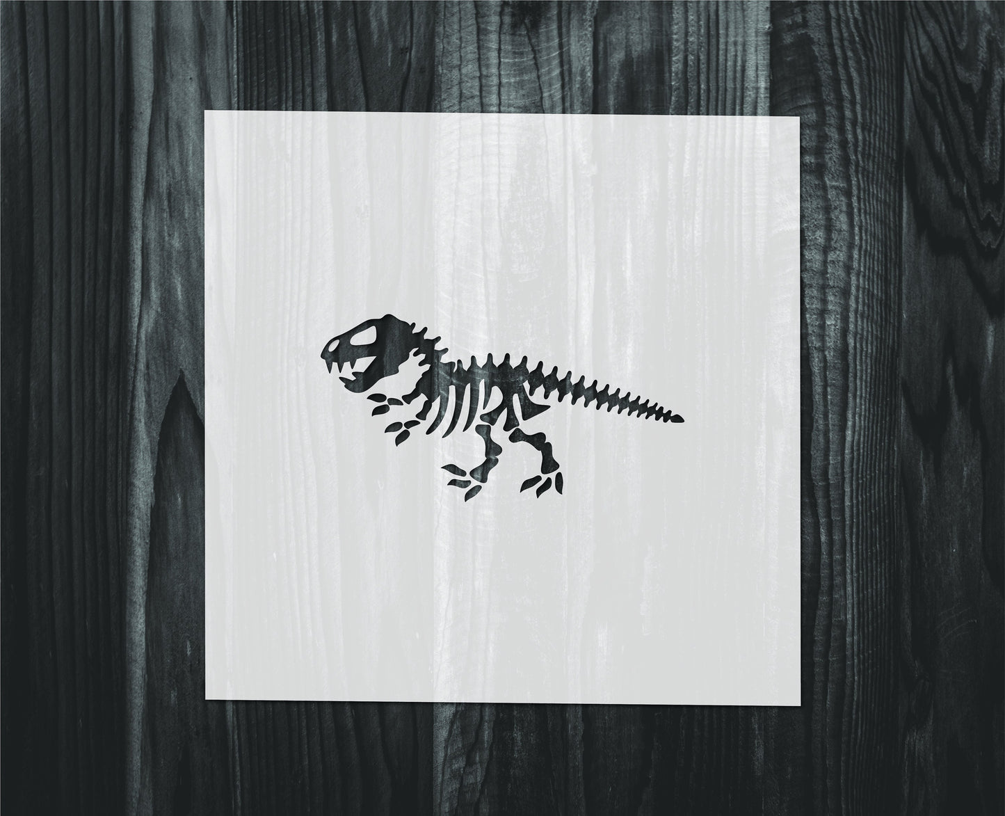 Dinosaur Skeleton Stencil, Mylar reusable stencil, Stencil, FAST SHIPPING