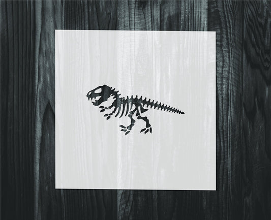 Dinosaur Skeleton Stencil, Mylar reusable stencil, Stencil, FAST SHIPPING