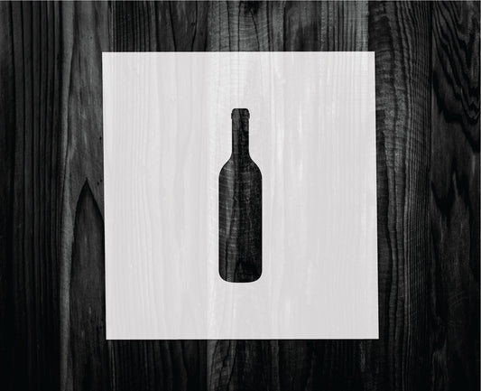 Wine Bottle stencil, Mylar reusable stencil, Stencil, FAST SHIPPING