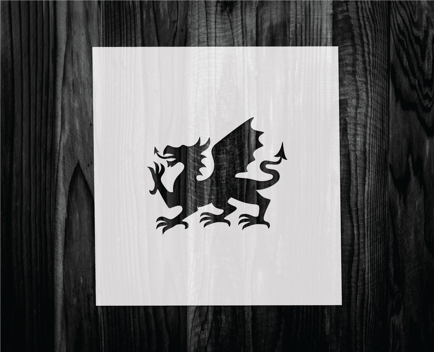 Welsh Dragon stencil, Mylar reusable stencil, Stencil, FAST SHIPPING