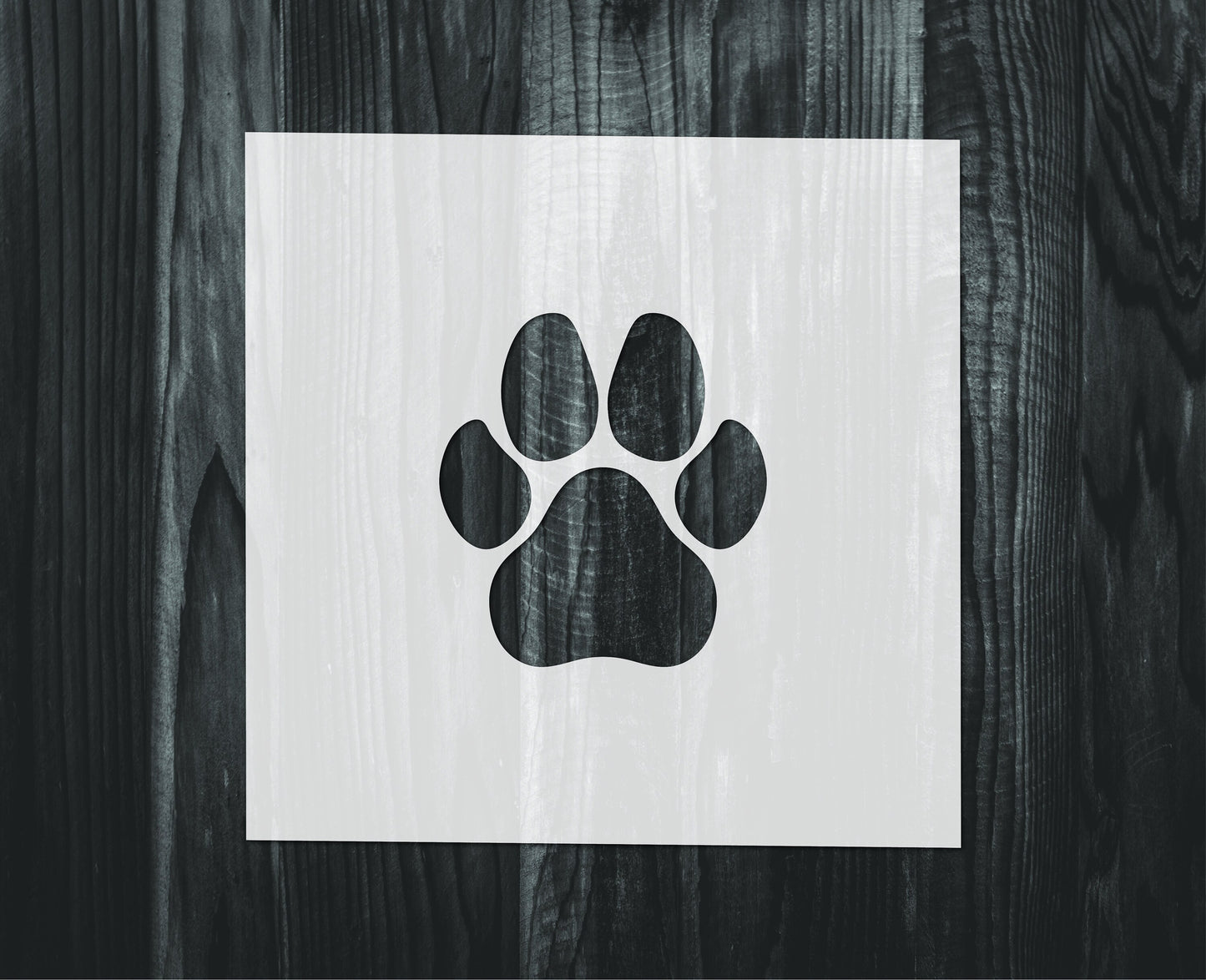 Dog Paw Print Stencil, Mylar reusable stencil, Stencil, FAST SHIPPING