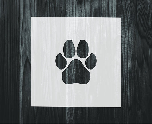 Dog Paw Print Stencil, Mylar reusable stencil, Stencil, FAST SHIPPING