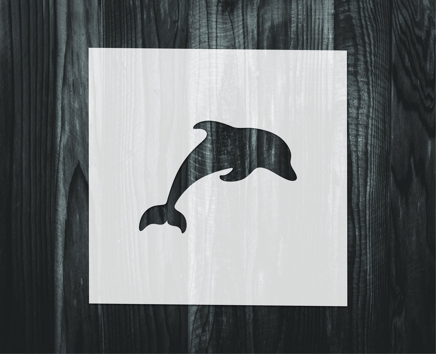 Dolphin Stencil, Mylar reusable stencil, Stencil, FAST SHIPPING