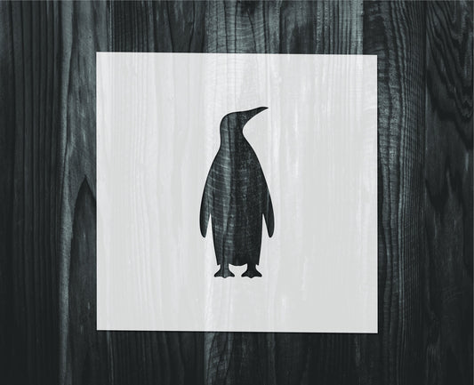 Emperor penguin Stencil, Mylar reusable stencil, Stencil, FAST SHIPPING