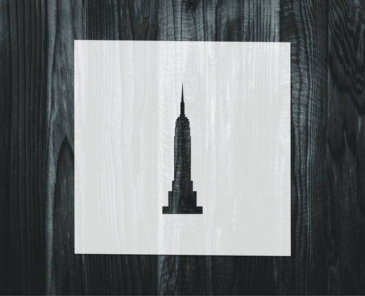 Empire State building Stencil, Mylar reusable stencil, Stencil, FAST SHIPPING