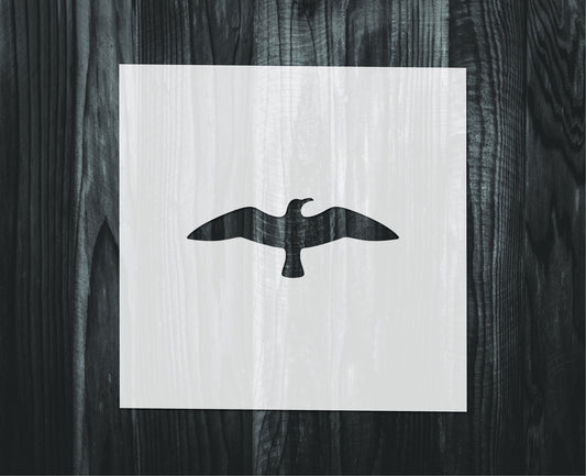 Flying Seagull Stencil, Mylar reusable stencil, Stencil, FAST SHIPPING