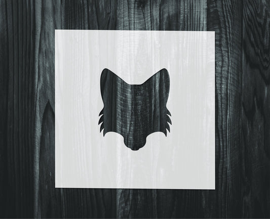 Fox Head Stencil, Mylar reusable stencil, Stencil, FAST SHIPPING