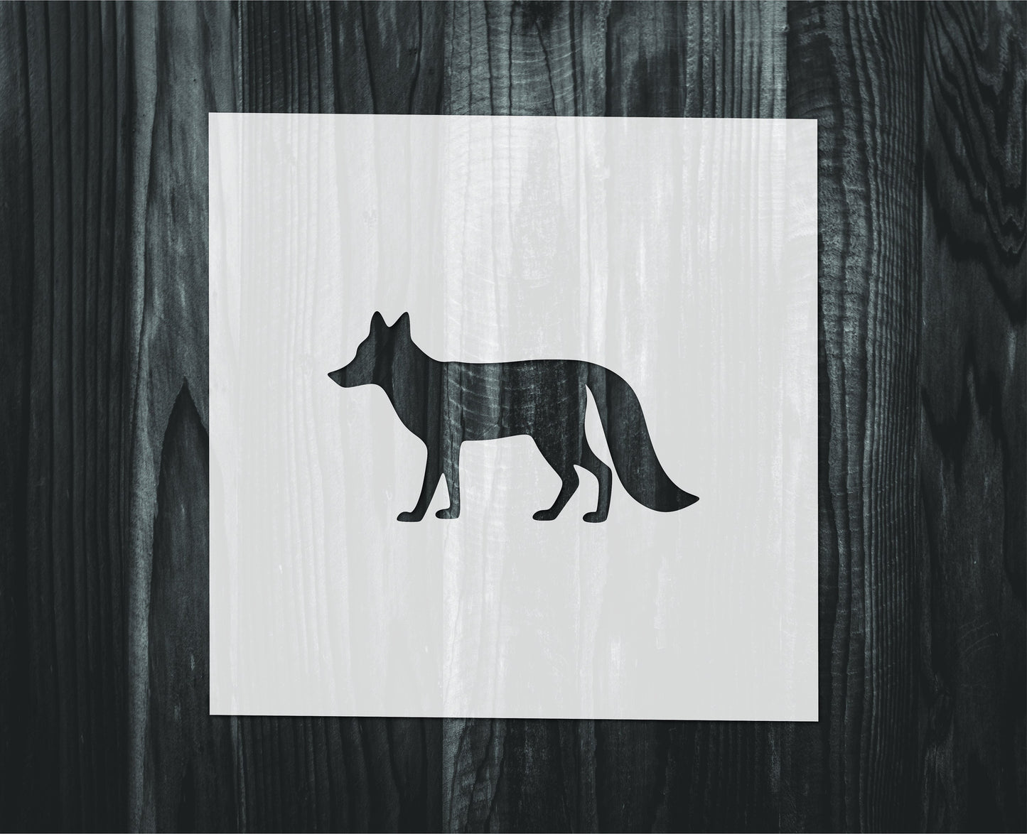 Fox Stencil, Mylar reusable stencil, Stencil, FAST SHIPPING