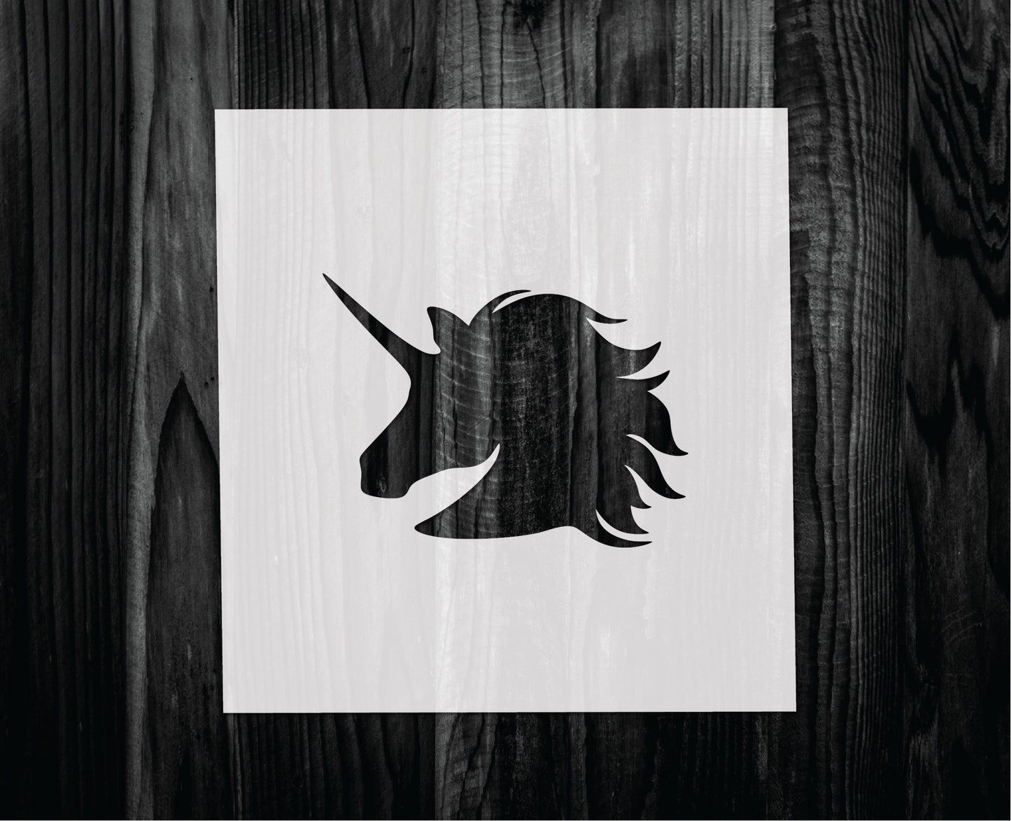 Unicorn Head Stencil, Mylar reusable stencil, Stencil, FAST SHIPPING