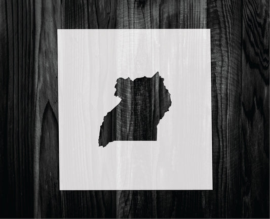 Uganda Stencil, Mylar reusable stencil, Stencil, FAST SHIPPING