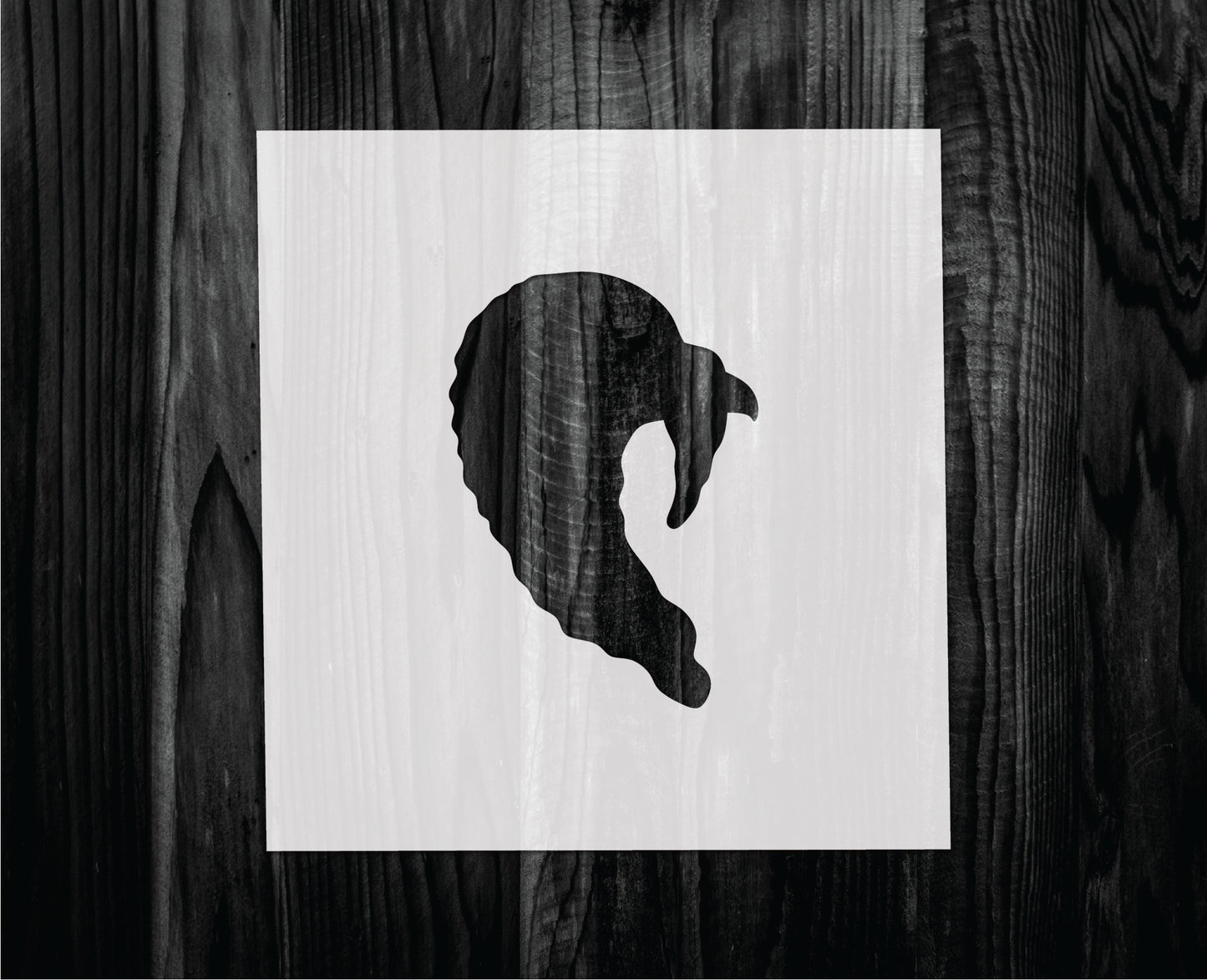 Turkey Head Stencil, Mylar reusable stencil, Stencil, FAST SHIPPING