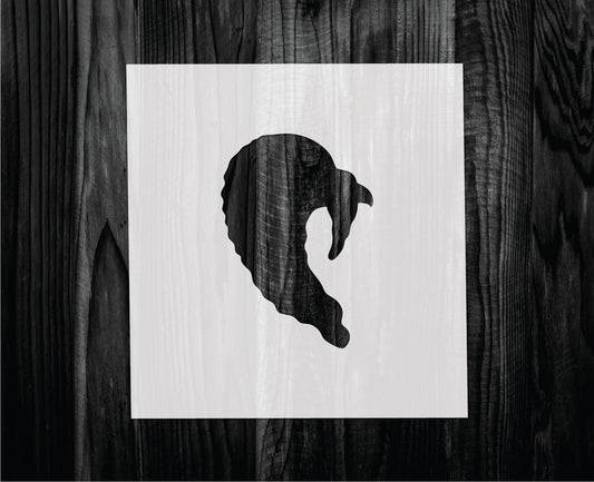 Turkey Head Stencil, Mylar reusable stencil, Stencil, FAST SHIPPING