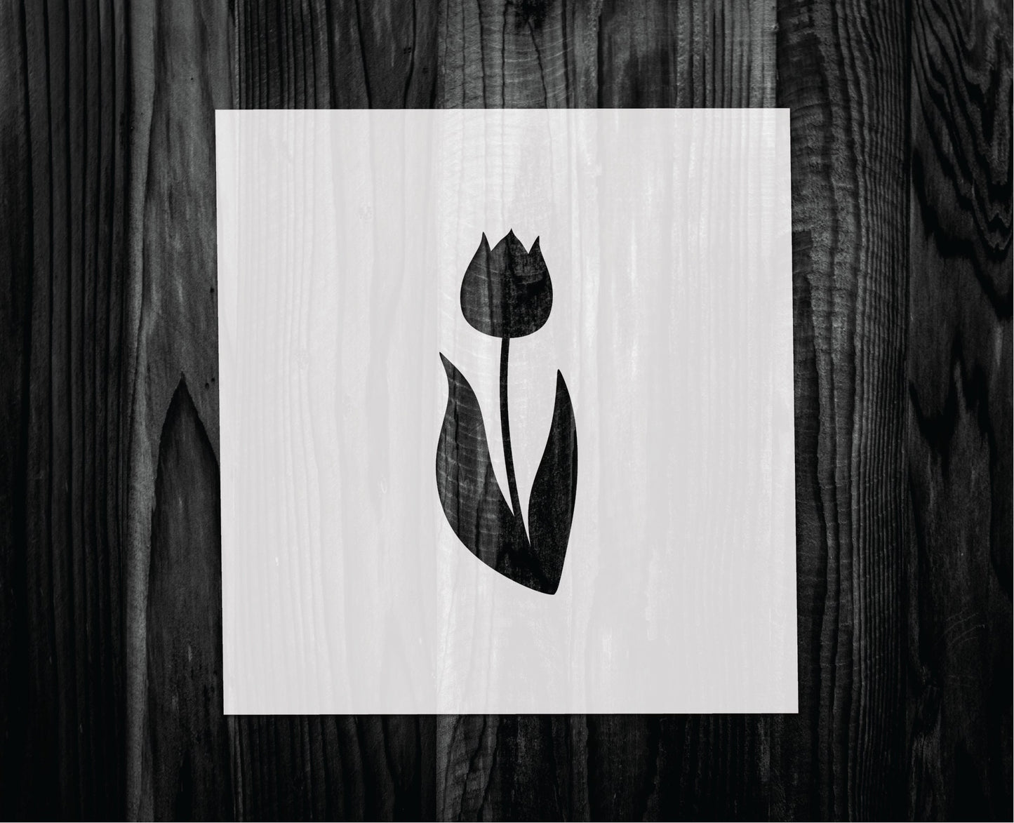Tulip Stencil, Mylar reusable stencil, Stencil, FAST SHIPPING