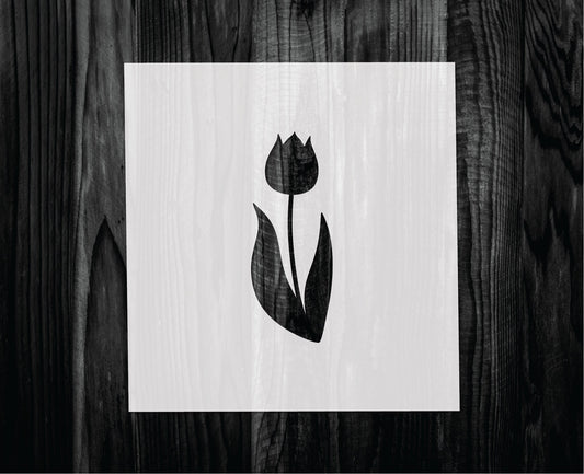 Tulip Stencil, Mylar reusable stencil, Stencil, FAST SHIPPING