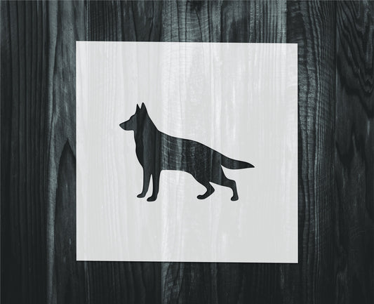 German Shepherd Stencil, Mylar reusable stencil, Stencil, FAST SHIPPING